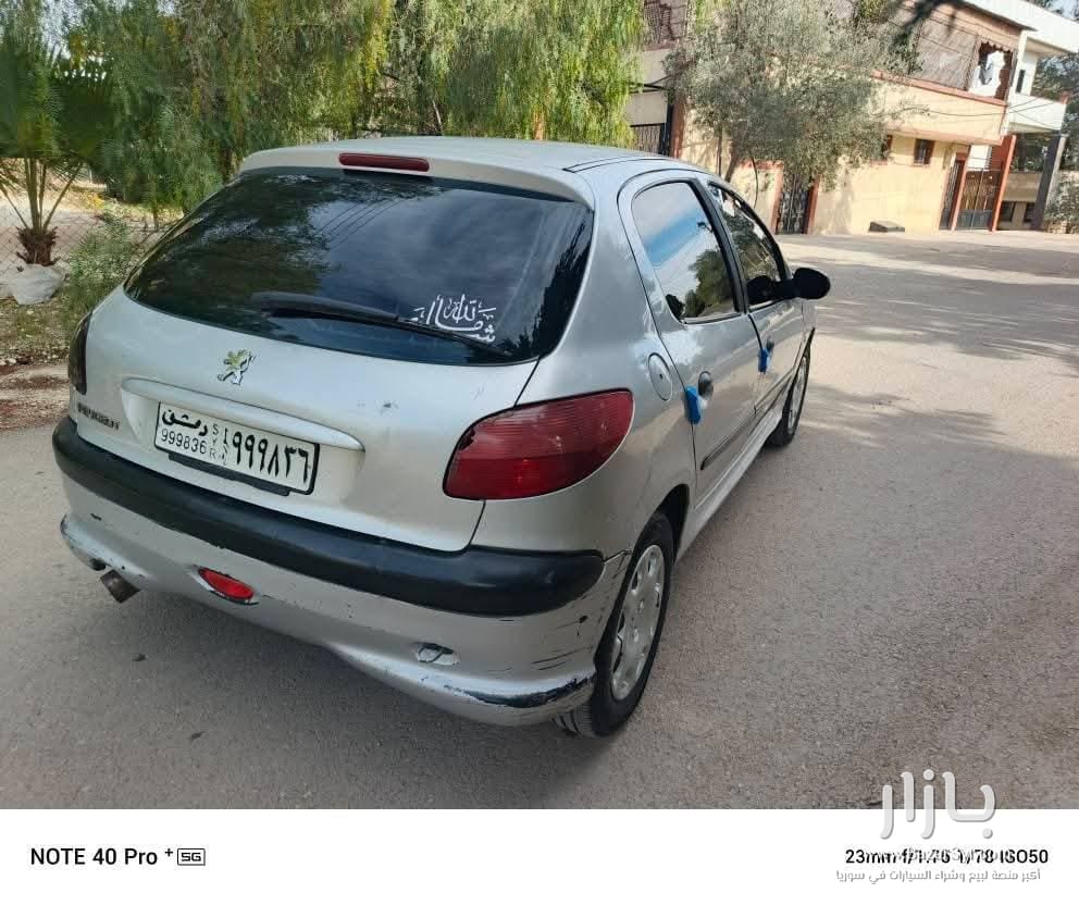 بيجو ٢٠٦ خالية برا جوا موديل ٢٠٠٣ تسجيل ٢٠٠٥ كاملة كير عادي بيجو ٢٠٦ خالية برا جوا موديل ٢٠٠٣ تسجيل ٢٠٠٥ كاملة كير عادي - بيجو - 2003 - محافظة دمشق - صورة 5 من 5