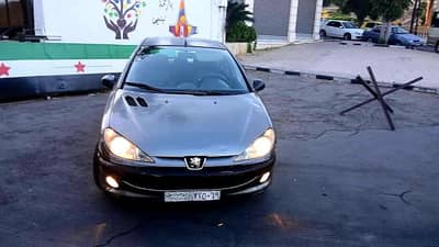 بيجو 206 خاليه جوا والسقف خالي زنار على الداير   كرت 2006 تسجيل 2010  - محافظة دمشق
