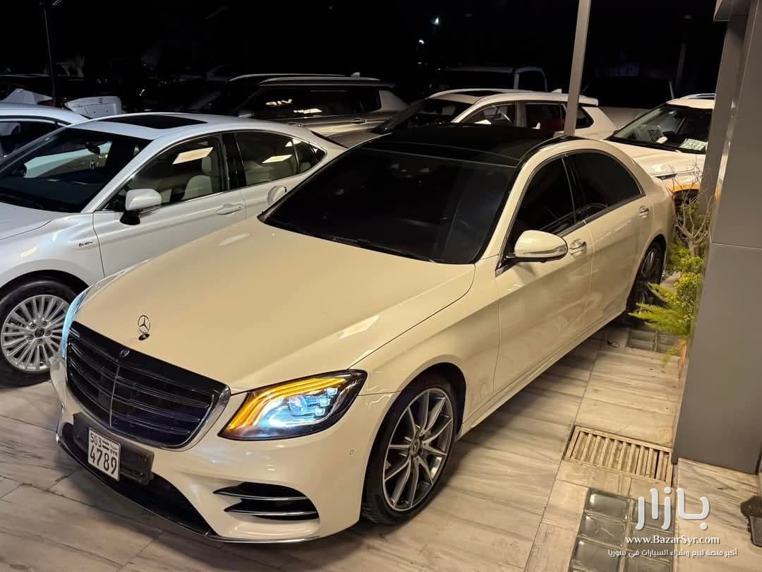 مرسيدس s450  سنة الصنع 2018  خالية العلام تماما  مواصفات رقم1 - مرسيدس - 2018 - محافظة دمشق - صورة 2 من 4