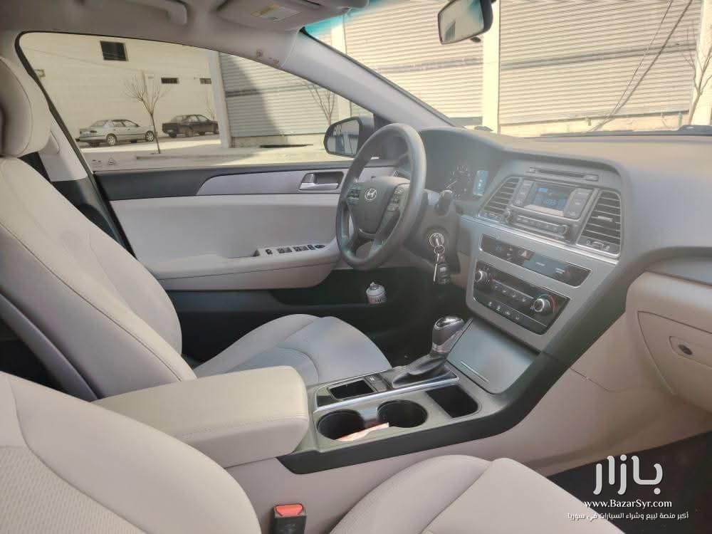 هونداي سوناتا  صنع 2015 محرك سعة 2400cc GDI بنزين  خالية العلام تماما من الداخل والسقف - هونداي - 2015 - محافظة دمشق - صورة 7 من 8