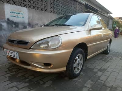 كيا ريو  سنة الصنع والتسجيل 2000 اللون ذهبي  - محافظة دمشق