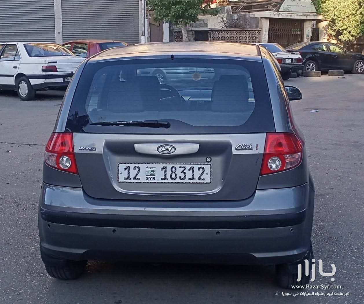 هونداي كليك  بضاعة غريواتي  خالية جوا برا  بحالة الوكالة  ولا بلور مبدل كلو اساسي  كرت 2005 - هونداي - 2005 - محافظة دمشق - صورة 4 من 5